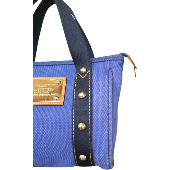 Louis Vuitton Antigua Cabas PM Blue Canvas Tote Handbag - Picture 14 of 16